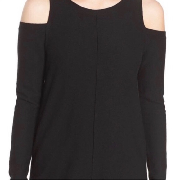 TROUVÉ BLACK COLD SHOULDER SWEATER  | SIZE SMALL - Picture 1 of 5